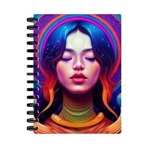 Trippy Painting Spiral Notebook - Colorful Art Notebook - Hippie Notebook